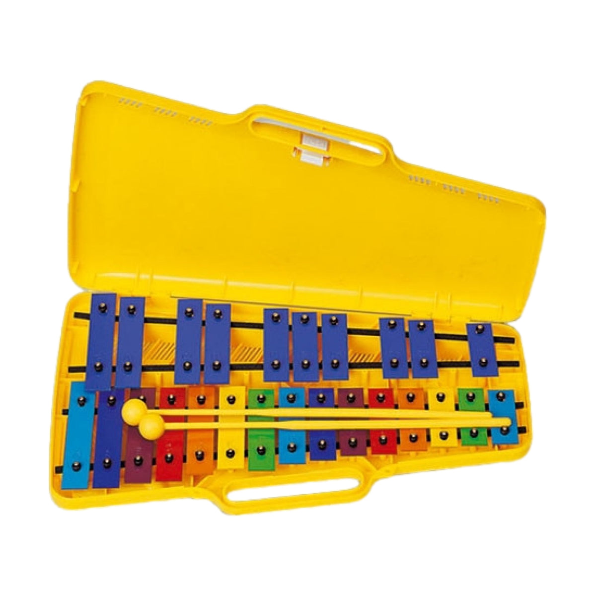Angel 25 Note Coloured Note Chromatic Glockenspiel with Yellow Case