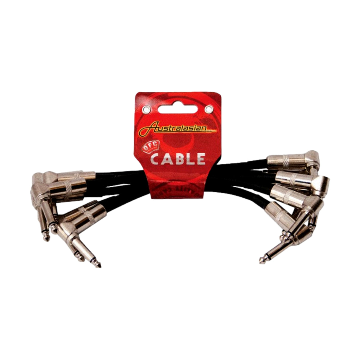 Australasian 6x Right Angle 6 Inch 6.3mm Patch Cables