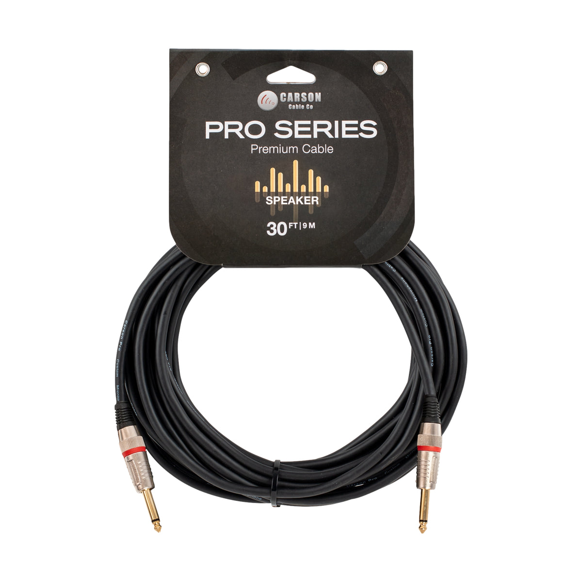 Carson Pro 30ft Speaker Cable Straight Jacks