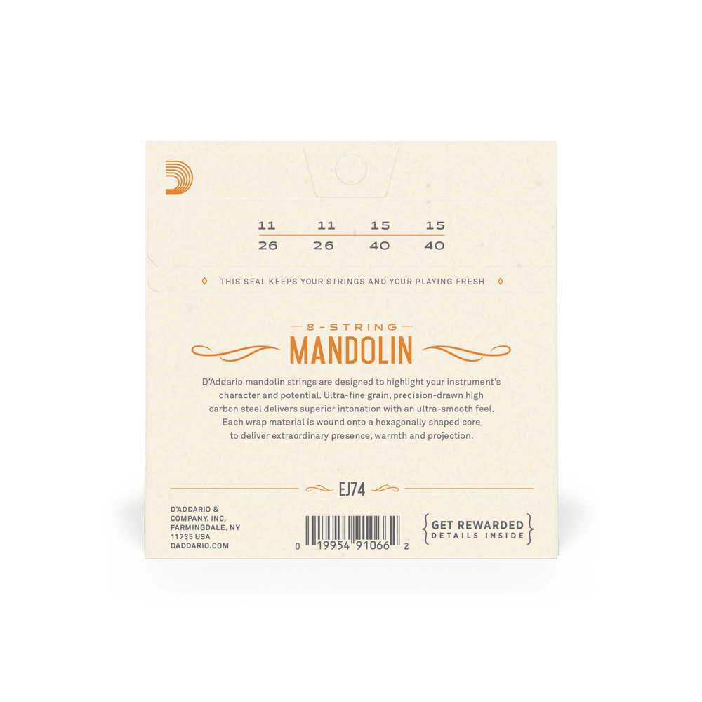 D&#39;Addario Mandolin Strings 11-40 Medium Set