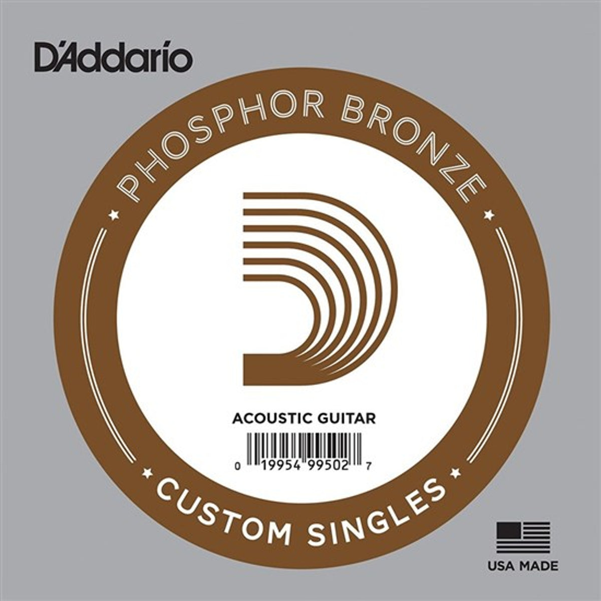 D&#39;Addario PB039 Phosphor Bronze Wound Acoustic Guitar Single String 0.039