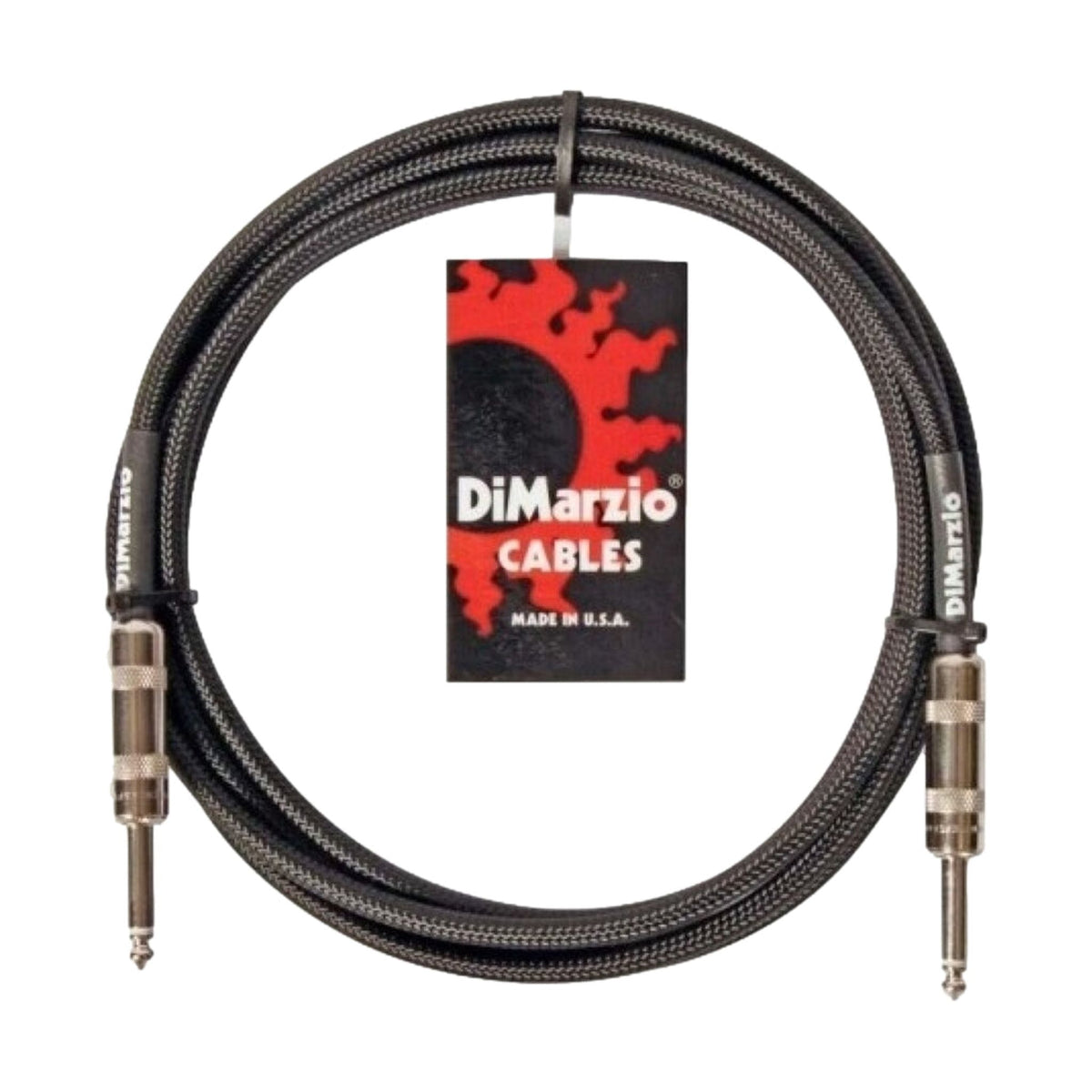 DiMarzio 10ft Guitar Cable Black Straight to Straight