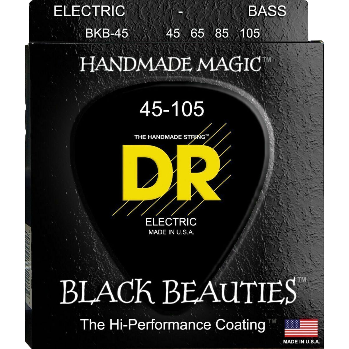 DR Strings Black Beauties Bass Strings Medium 45-105