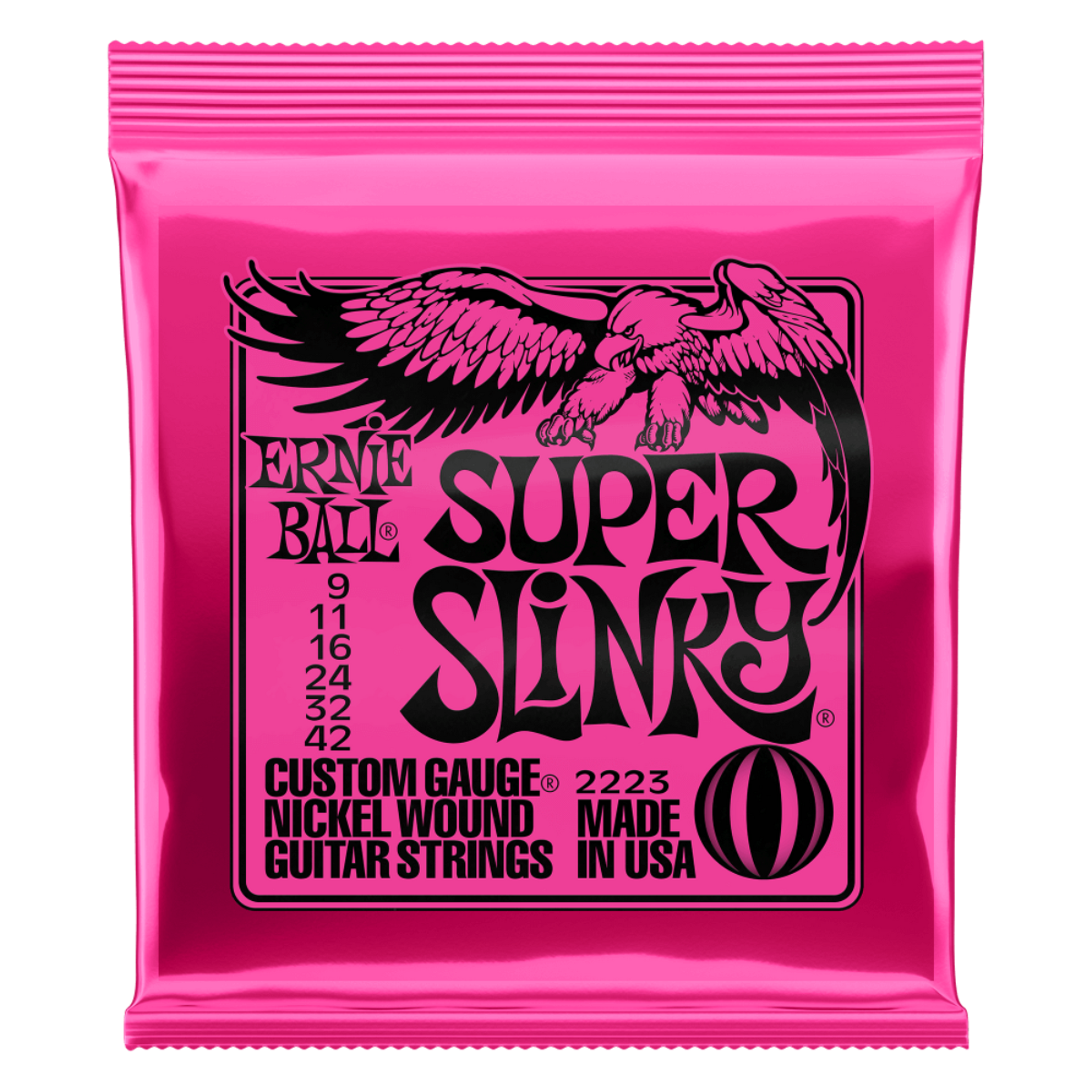 Ernie Ball Nickel Wound Electric Guitar Strings are made from nickel plated steel wire wrapped around tin plated hex shaped steel core wire. The plain strings are made of specially tempered tin plated high carbon steel producing a well balanced tone for your guitar.