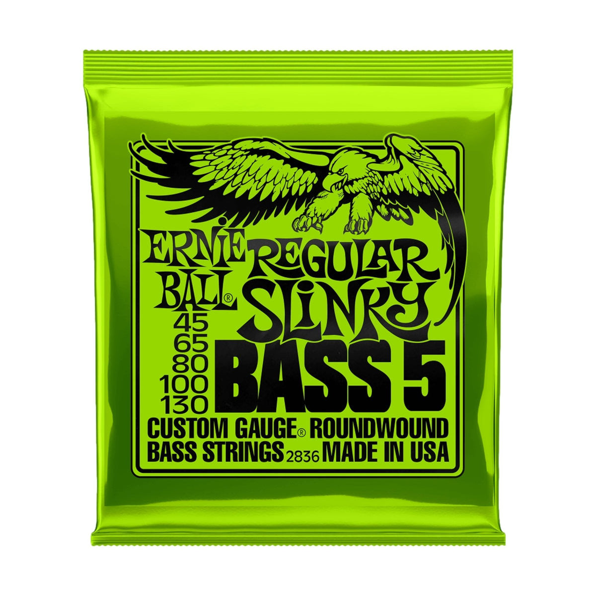 Ernie Ball Slinky Nickel Wound Electric Bass Strings 45-130 Gauge