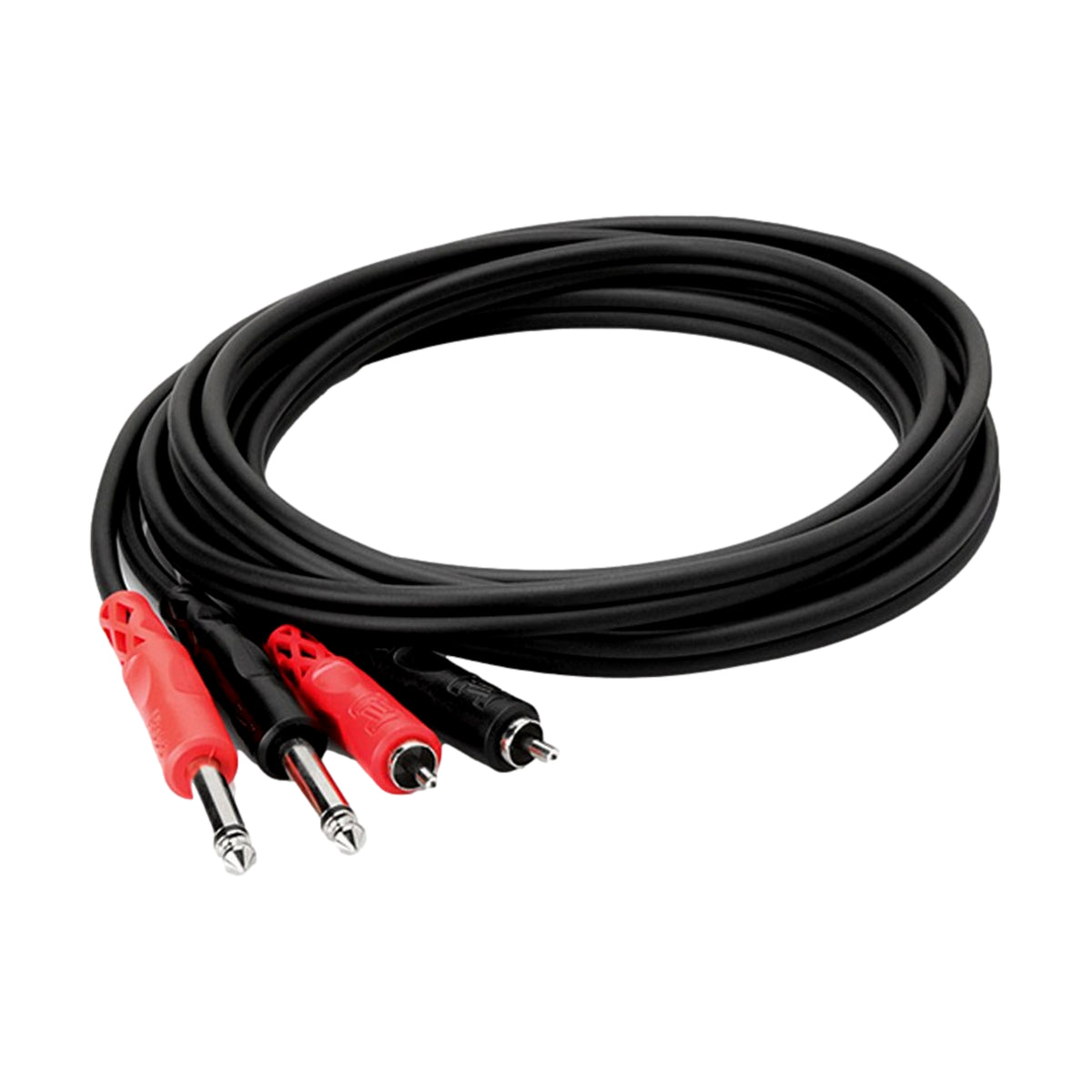 Hosa Dual 1/4 Inch TS to Dual RCA 1m Stereo Interconnect Cable