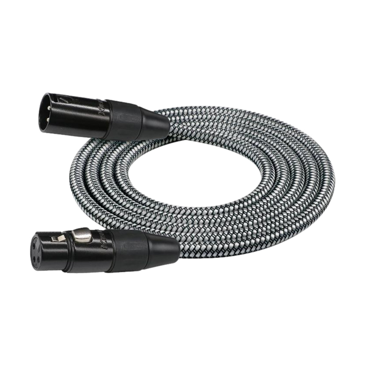 Kirlin 10ft Woven Black XLR Microphone Cable