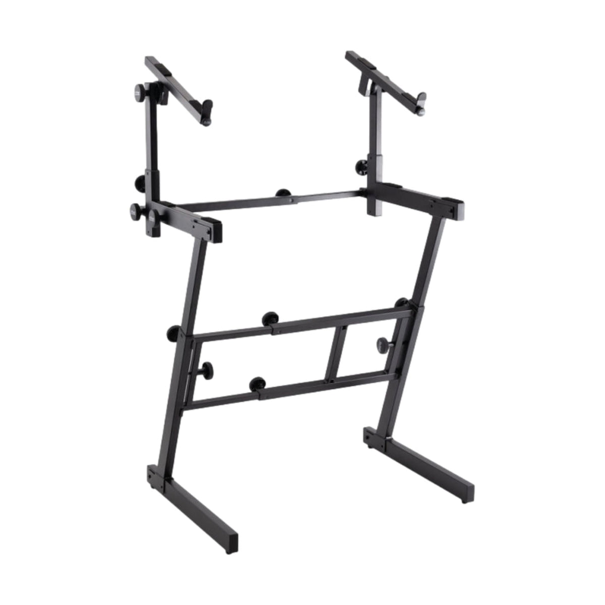 On-Stage Folding Z Style Keyboard Stand With Second Tier Black