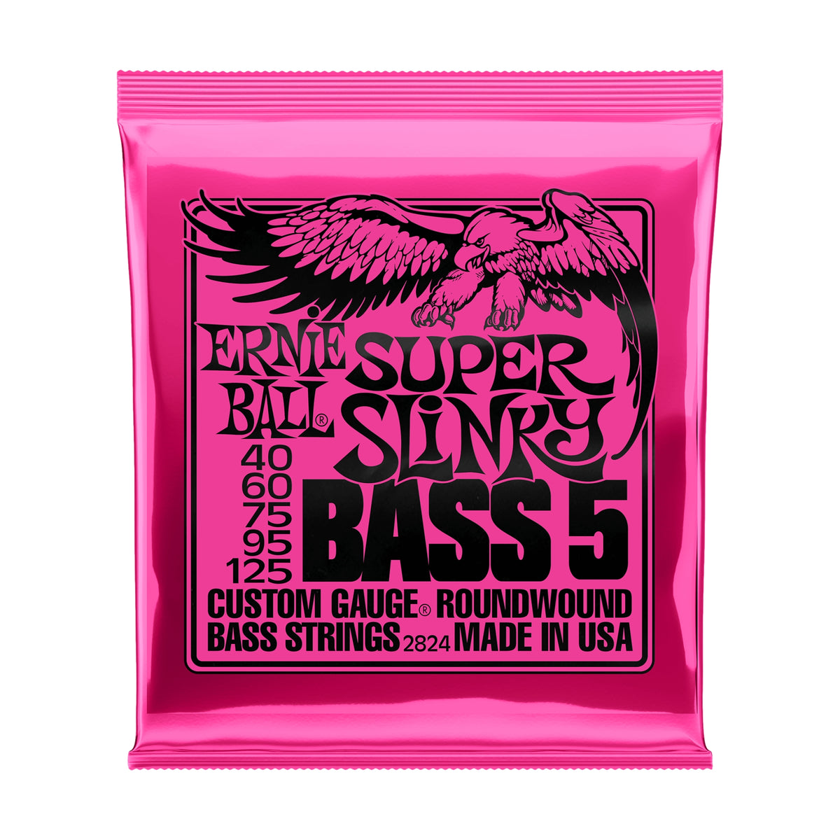Super Slinky Nickel Wound 5-String Electric Bass Strings 40-125