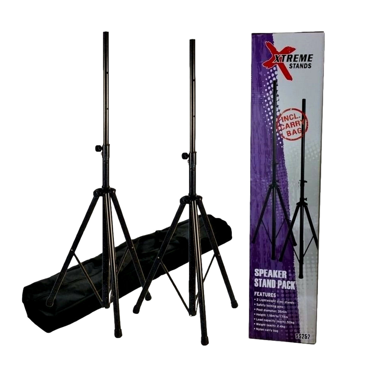 XTREME SS252 PA Speaker Stand Pack Includes Bag