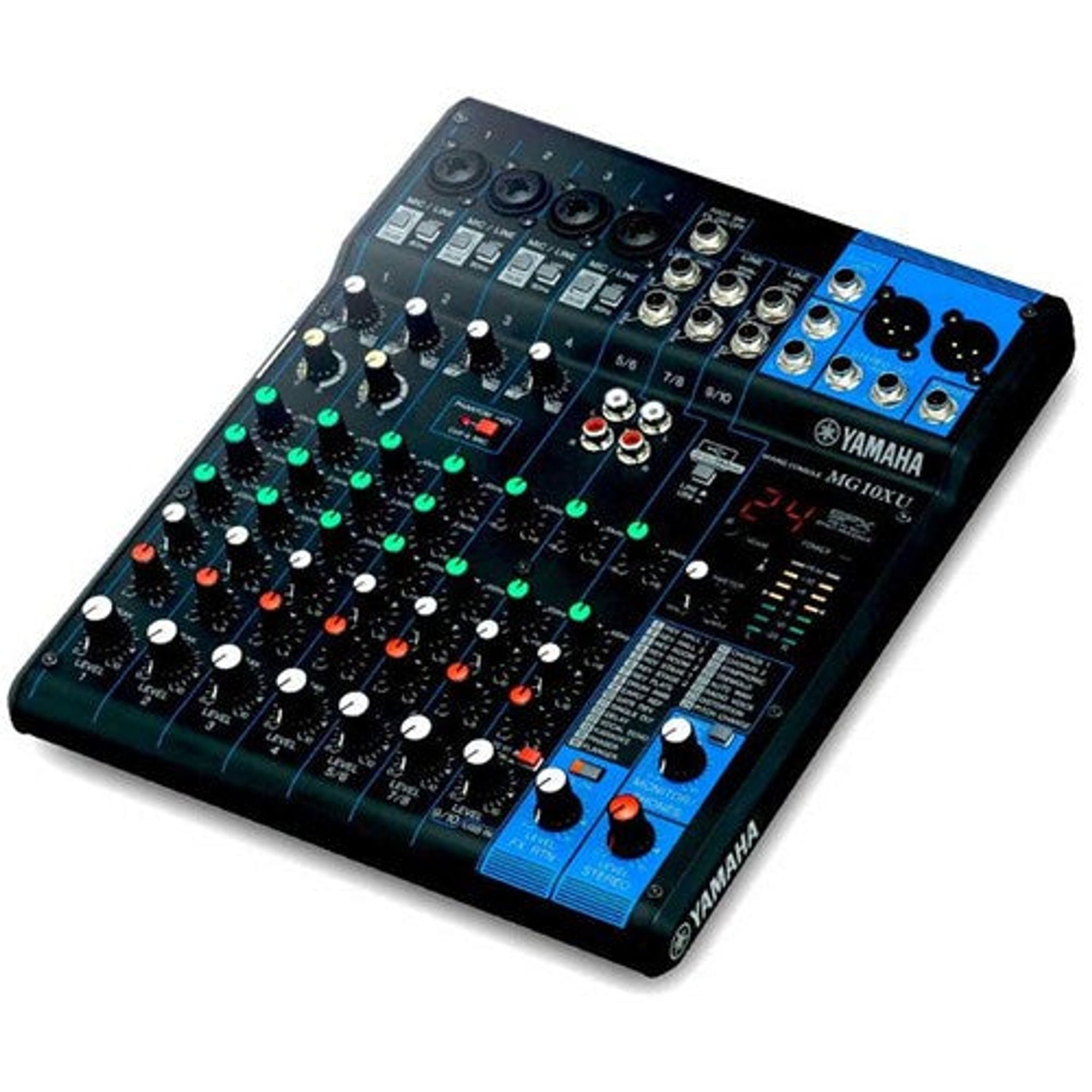 Now in its third incarnation, the Yamaha MG Mixer Series embodies this pursuit of design excellence, and incorporates some of the same technologies developed for use in high-end professional consoles, including studio-quality preamps, powerful digital processing, and a rugged, reliable construction.