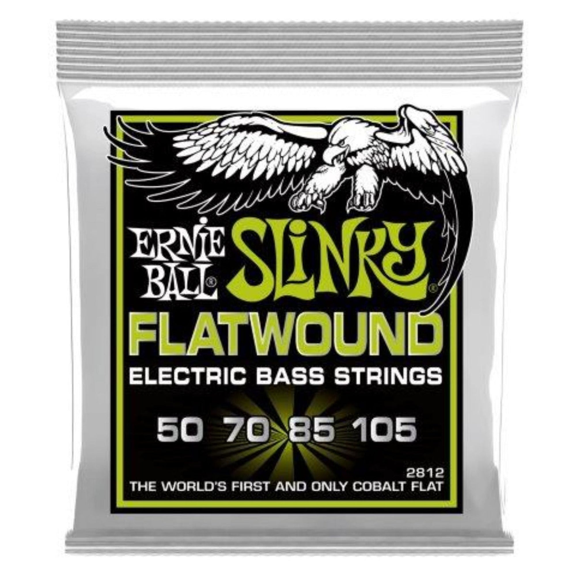 Ernie Ball Slinky Flatwound Bass Strings combine the smooth feel of traditional flats and the power of Cobalt. Featuring a SuperBright Cobalt ribbon wrap, Cobalt underwraps and optimal hex-core to wrap ratio, the new Flatwound Bass strings are the first flat that actually feels like a flat and sounds like a round.