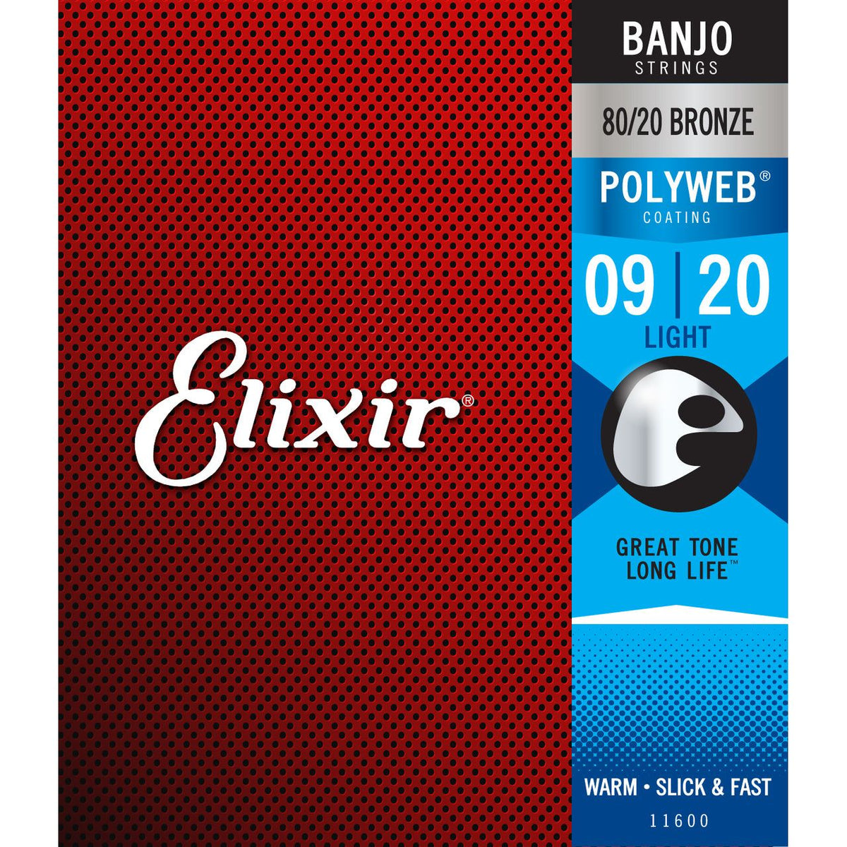 Elixir 11600 Polyweb Banjo Strings Light 9-20