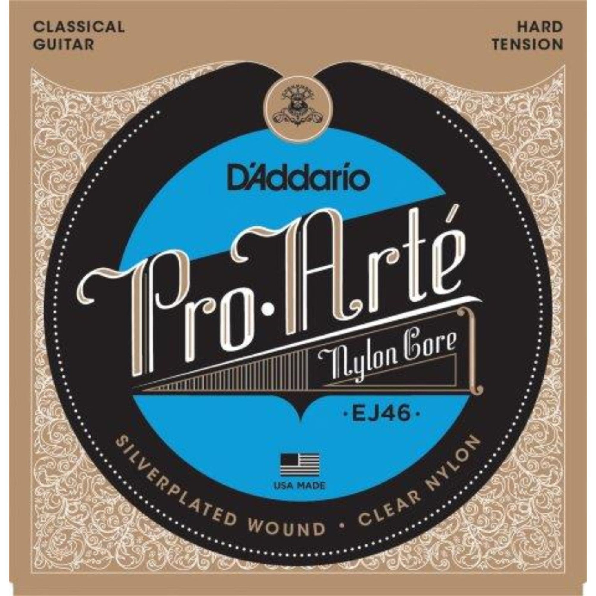 D'Addario EJ46 Classical Guitar String, hard tension, is a popular choice for its rich tone, increased resistance and strong projection. 