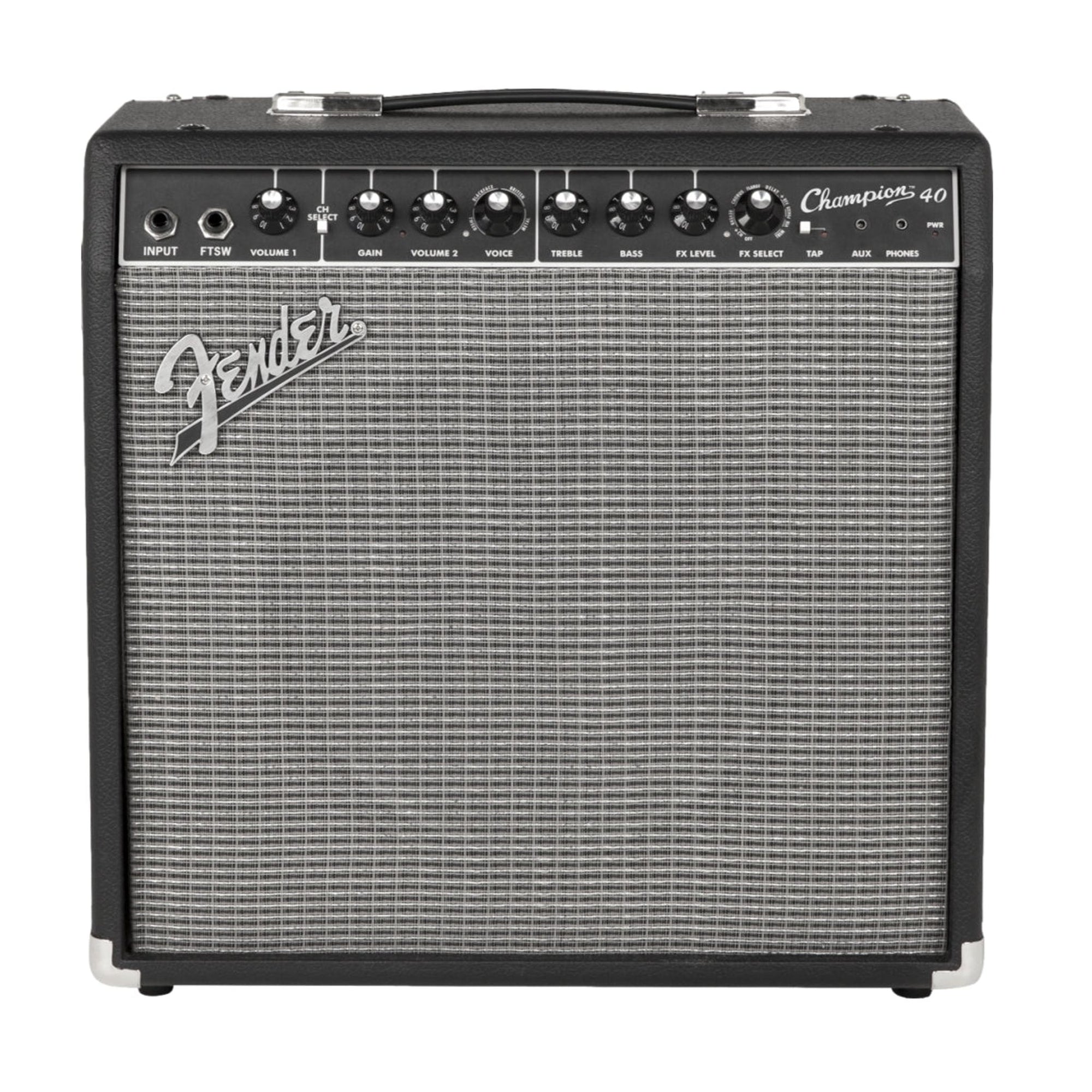 The Fender Champion 40 is easy to use and versatile enough for any style of guitar playing, the 40-watt, 1x12" Champion 40 is an ideal choice as your first practice amp and an affordable stage amp.