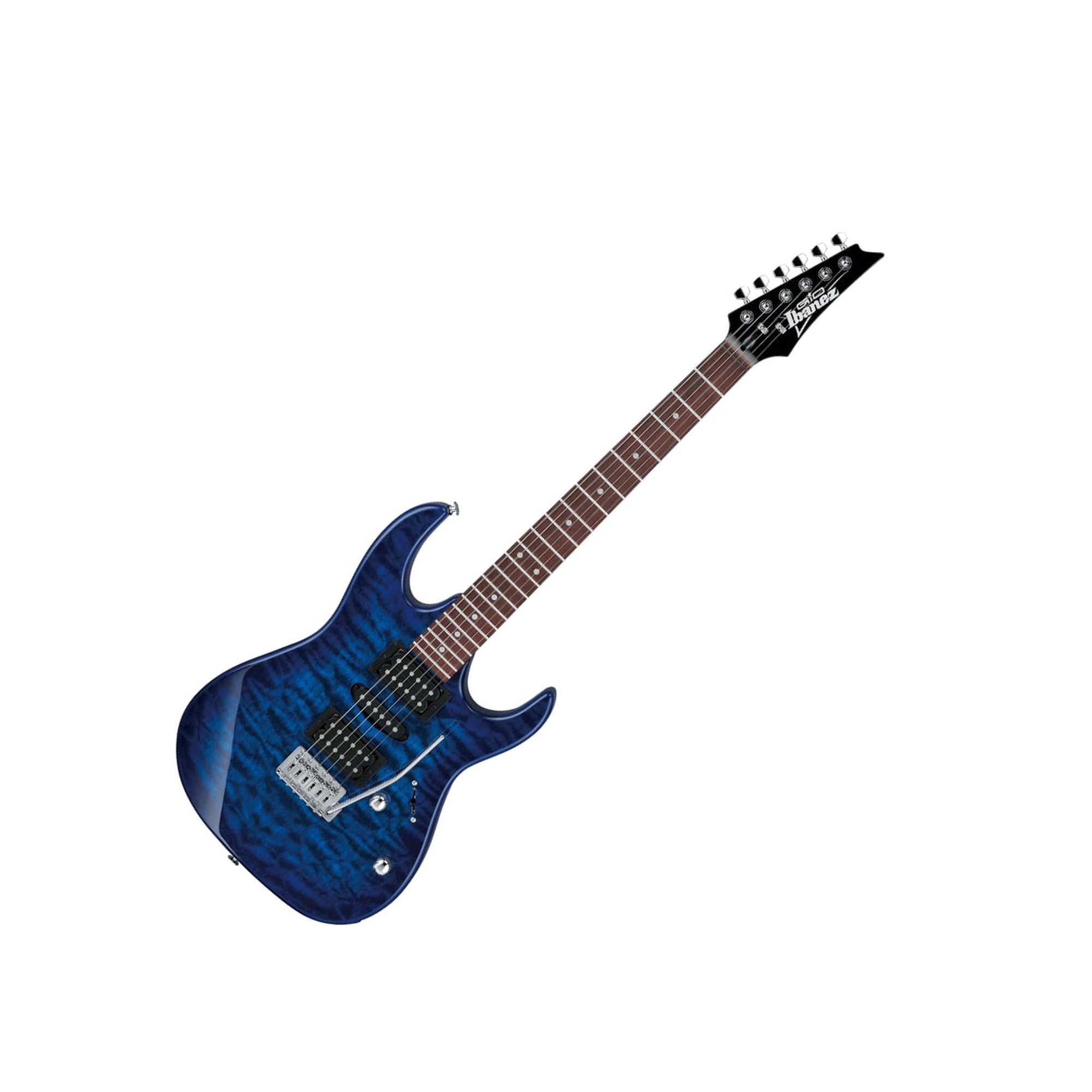 The Ibanez GRX70QA Electric Guitar belongs to the RG series, making it the most recognisable and distinctive guitar in the Ibanez line.