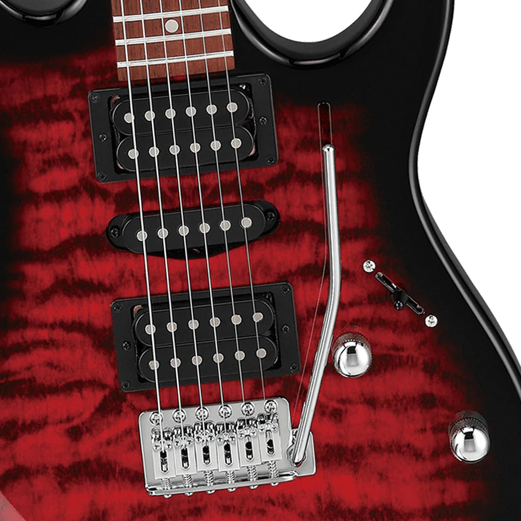 Ibanez RX70QA TRB Electric Guitar Transparent Red Burst
