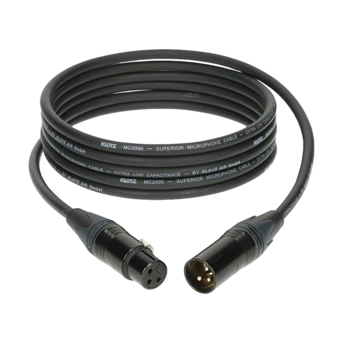 Klotz 5m High End Microphone Cable with Neutrik XLR Connectors