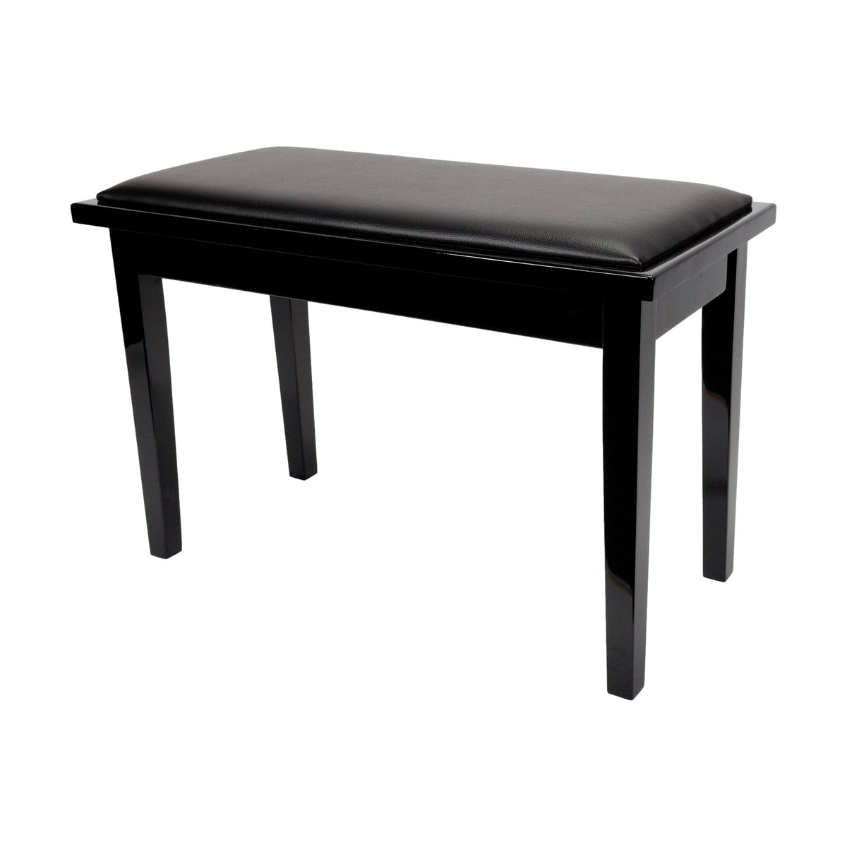 Crown Deluxe Duet Piano Stool with Storage Compartment Black