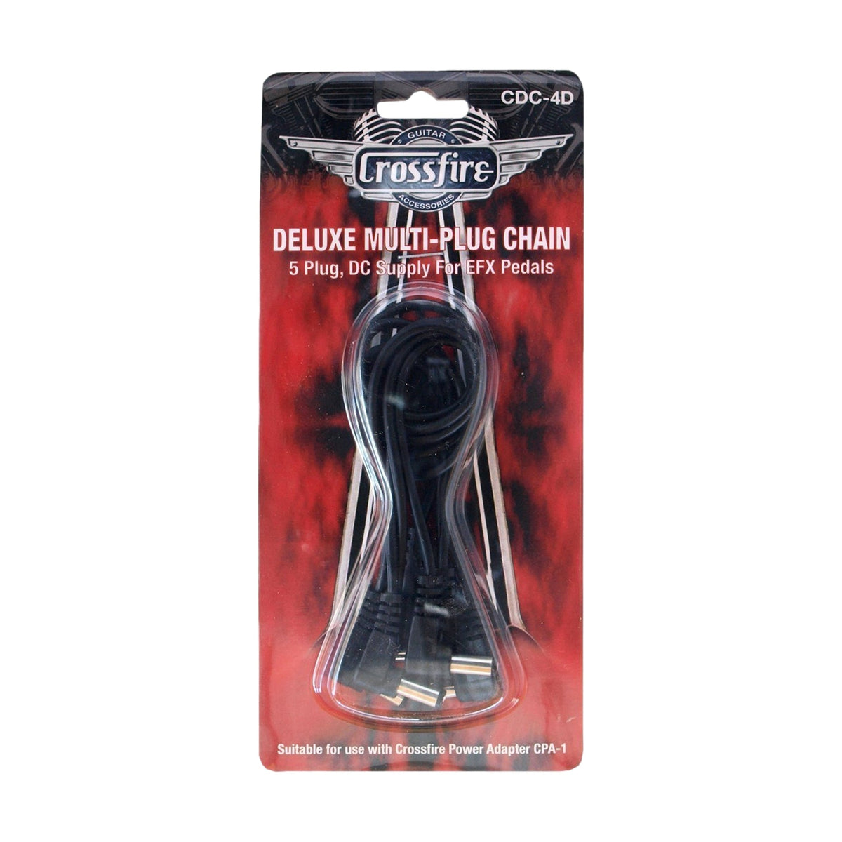 daisy chain for pedals Crossfire 5 Plug Deluxe Daisy Chain Pedal Power Cable Right Angle Plug