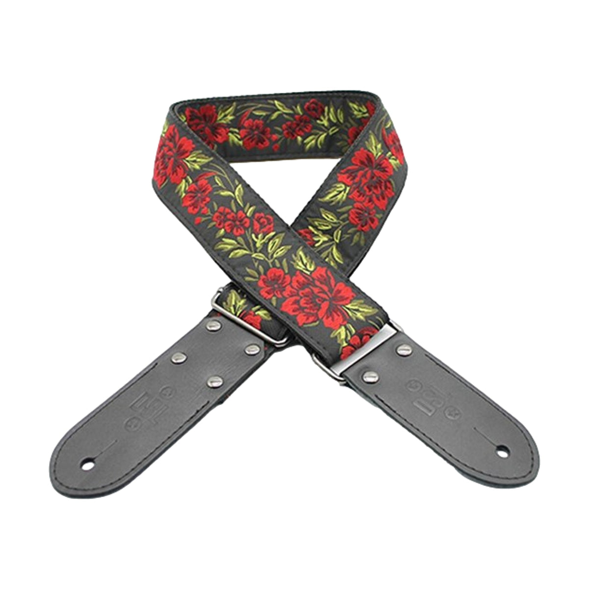 DSL Jacquard Weaving 2 Inch Guitar Strap Red