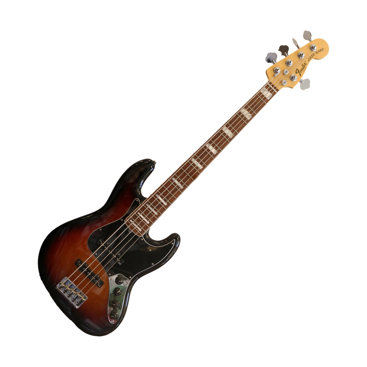 Used Fender American Deluxe Jazz V 5-String Bass Sunburst w/Case