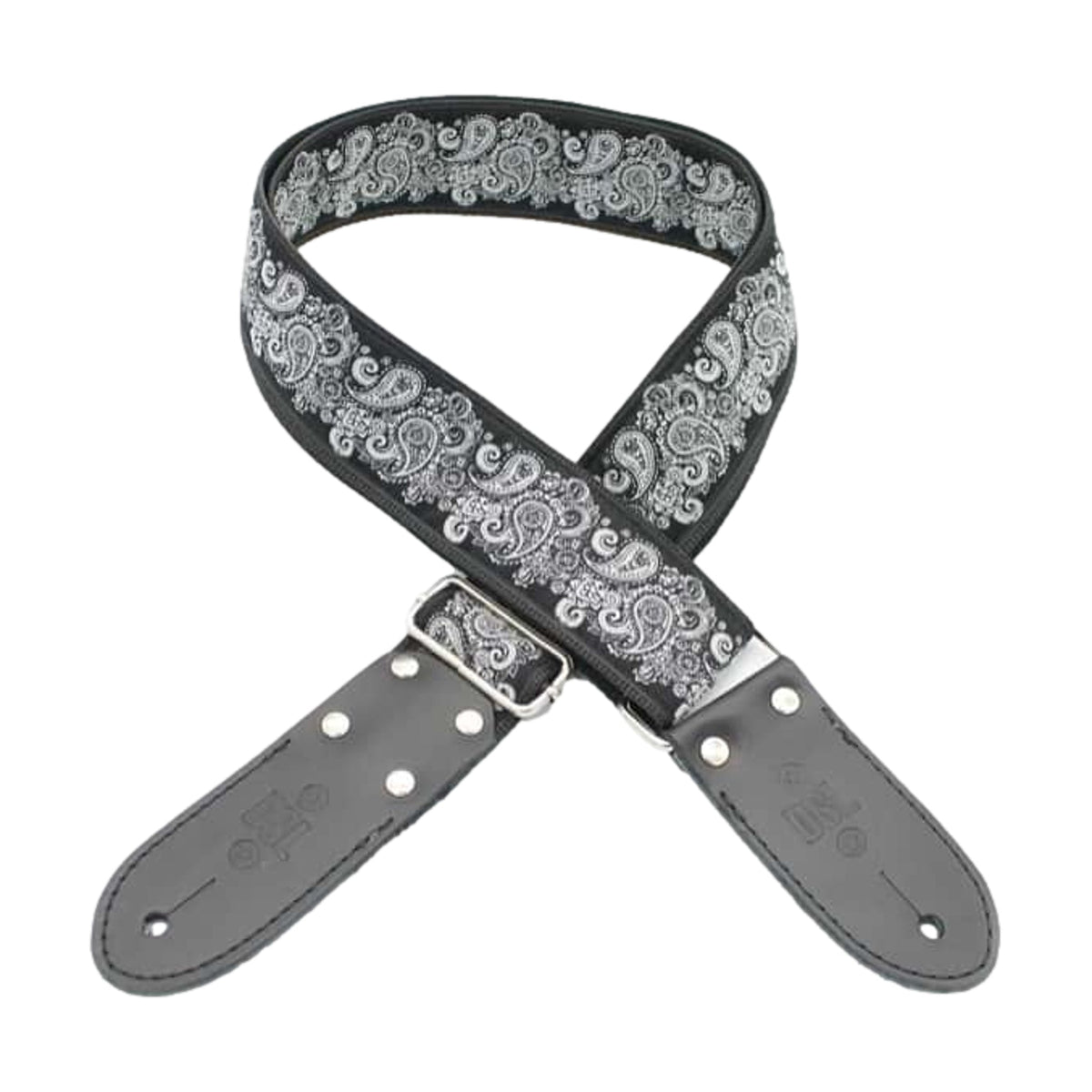 DSL 2 Inch Guitar Strap Jacquard Webbing Paisley Black