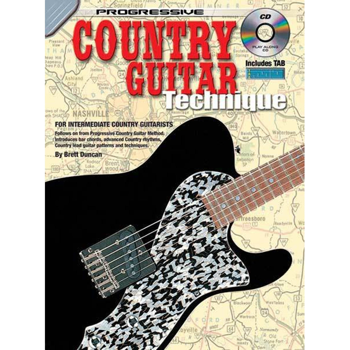 Progressive Country Guitar Technique Book and CD