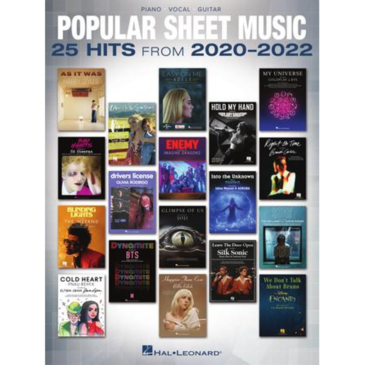 Popular Sheet Music 25 Hits from 2020-2022