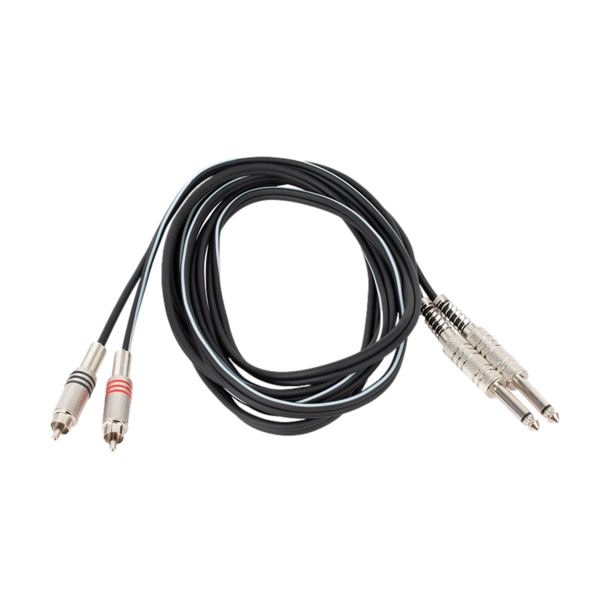 Australasian 10ft 2x RCA to 2x 6.3mm Male Jack Cable