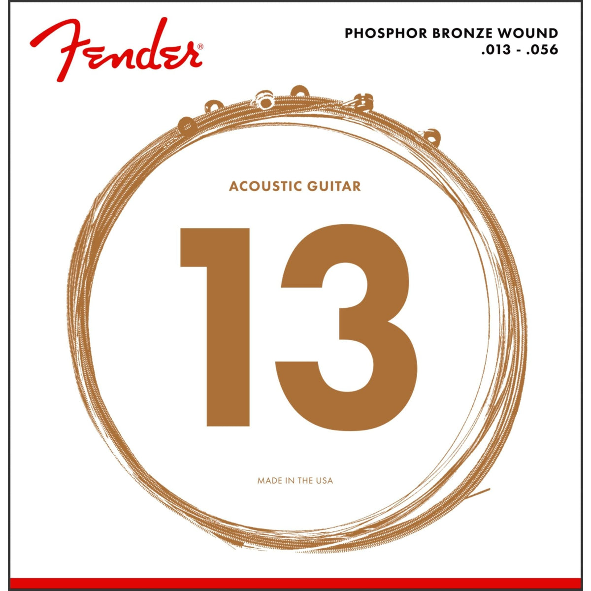 Fender Phosphor Bronze Acoustic Guitar Strings 13
