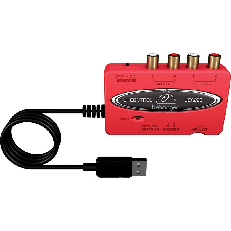 Behringer U-Control UCA222 Ultra-Low Latency 2-In/2-Out USB Audio Interface with Digital Output