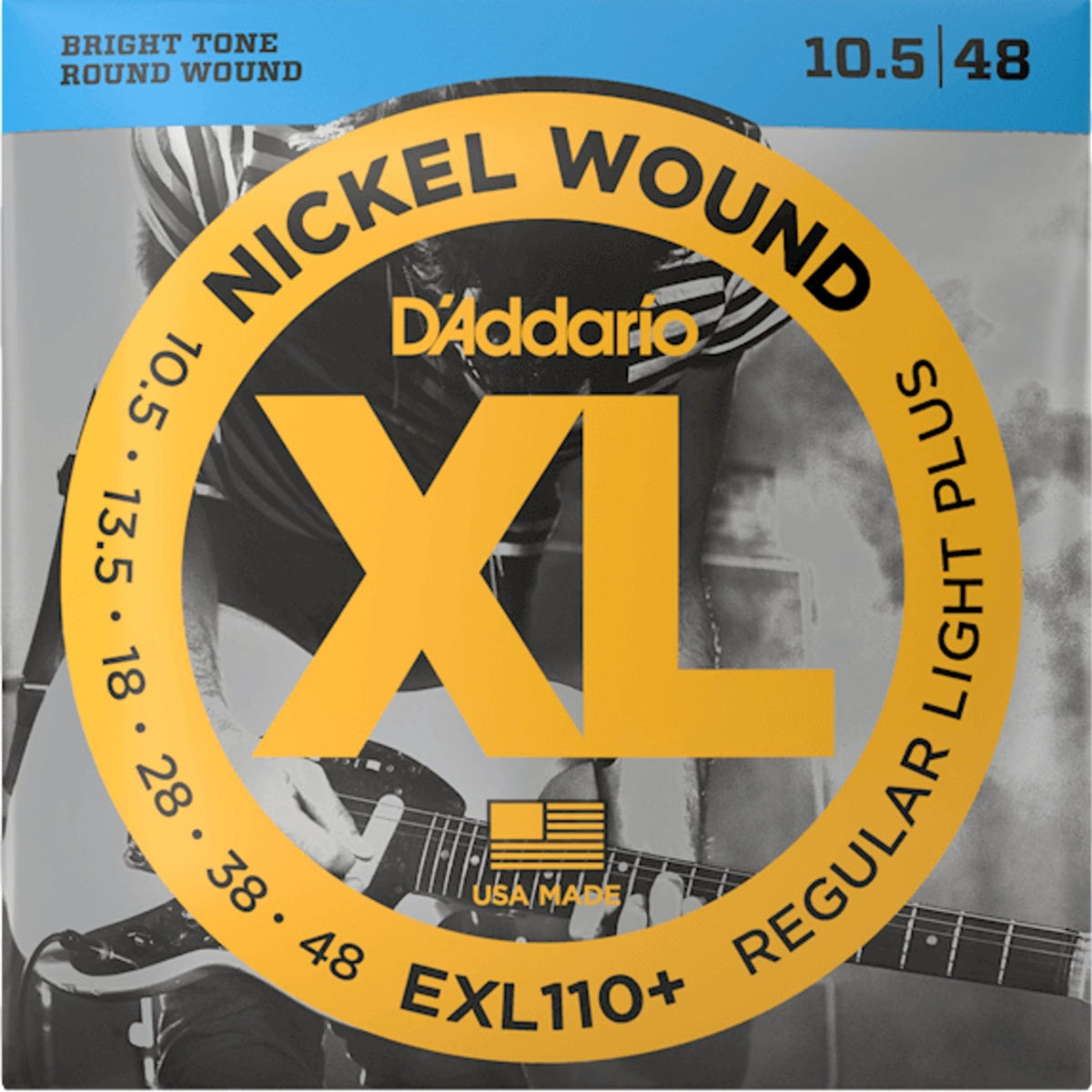 EXL110+, with its 10.5 gauge high E, is the ideal &quot;step up&quot; string set for players who are moving up from 10 to 11 gauge sets. Additionally, it&#39;s great for balancing tension between various scale length guitars