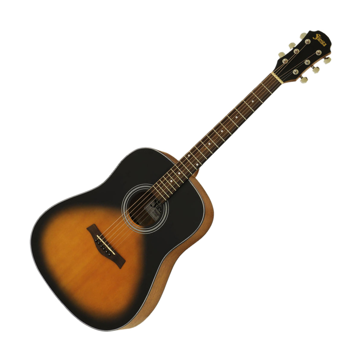 Aria Fiesta Series Folk Acoustic Guitar Tobacco Sunburst Matte Finish