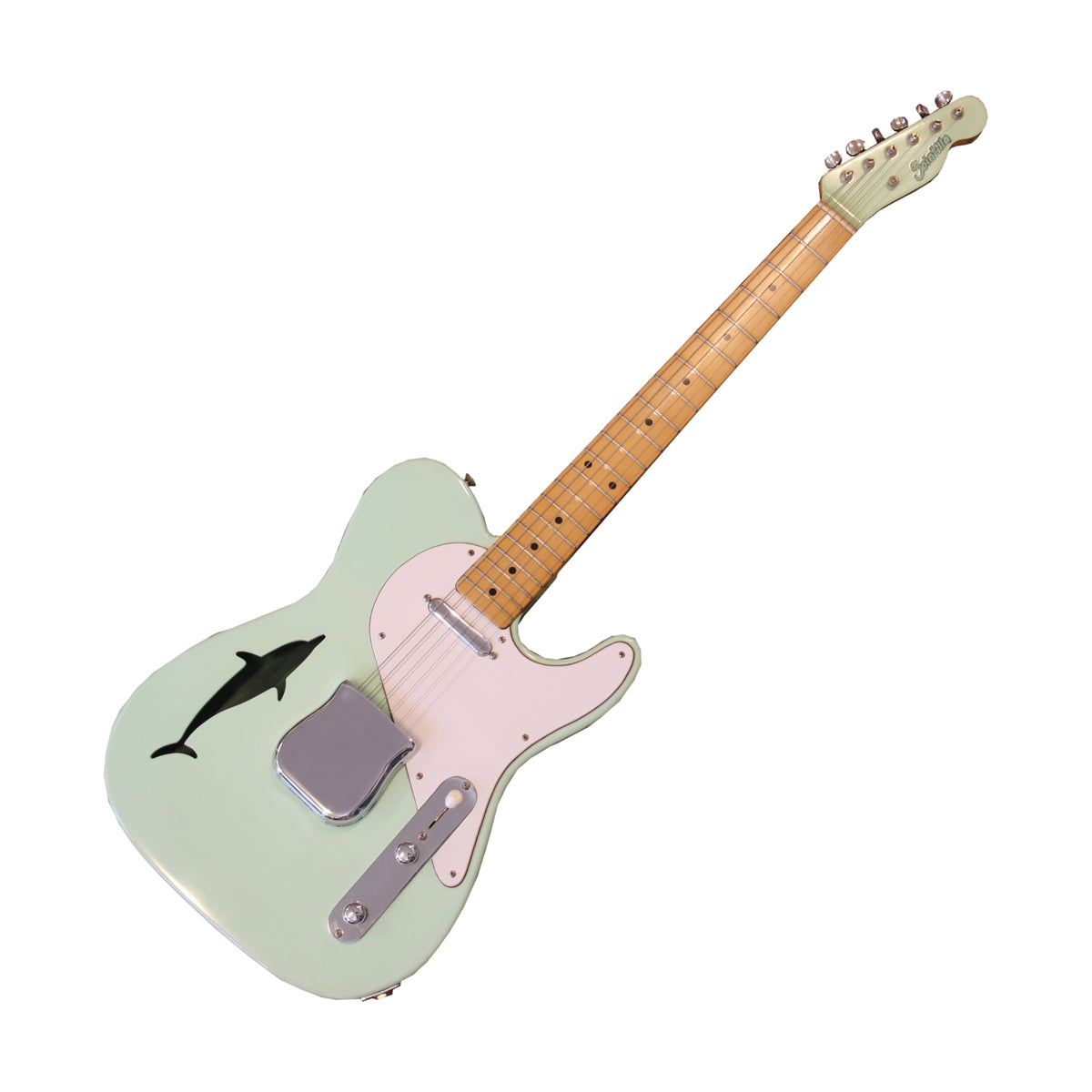 Scintilla Used Scintilla Green Dolphin Thinline Tele with Hard Case
