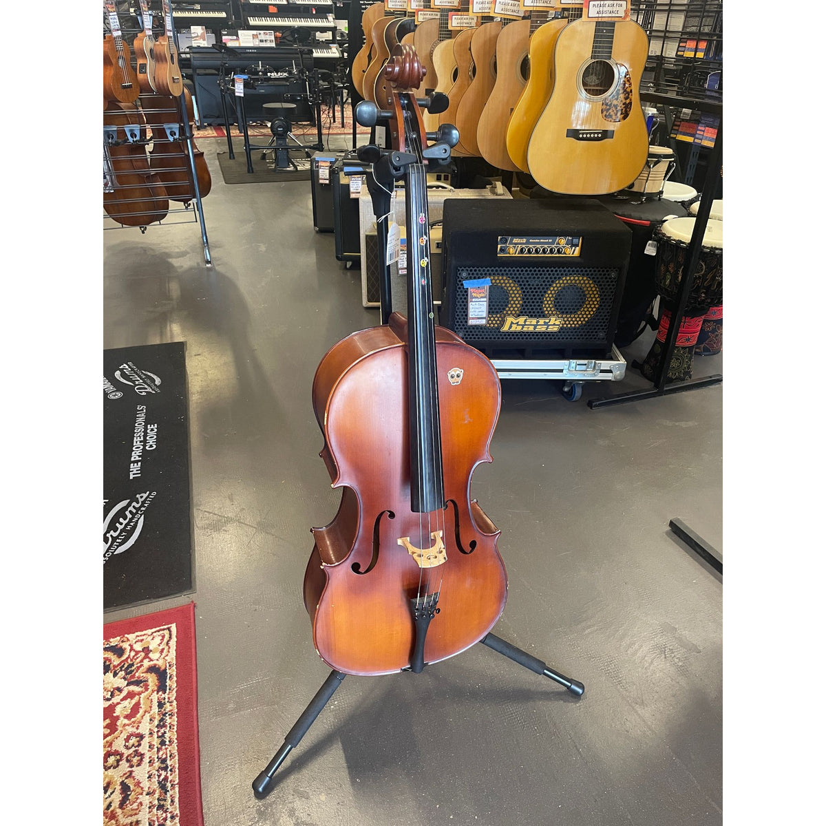 Used Arco Animato 3/4 Cello 2011 Outfit with Case and Accessories