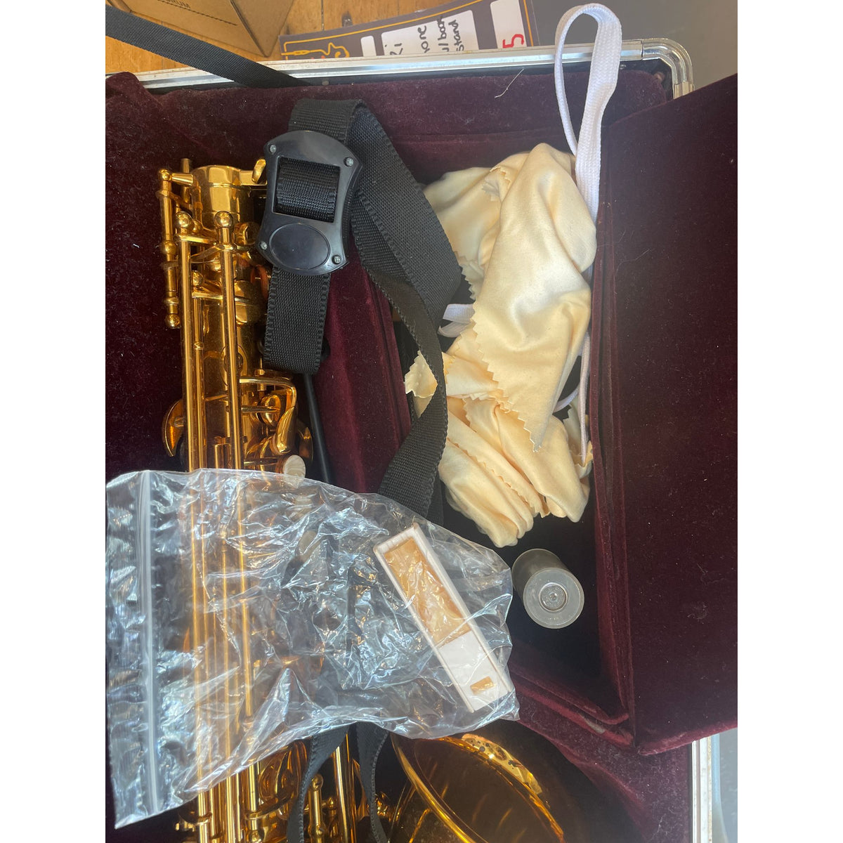 Used Suzuki Alto Saxophone in Case with Books and Stand