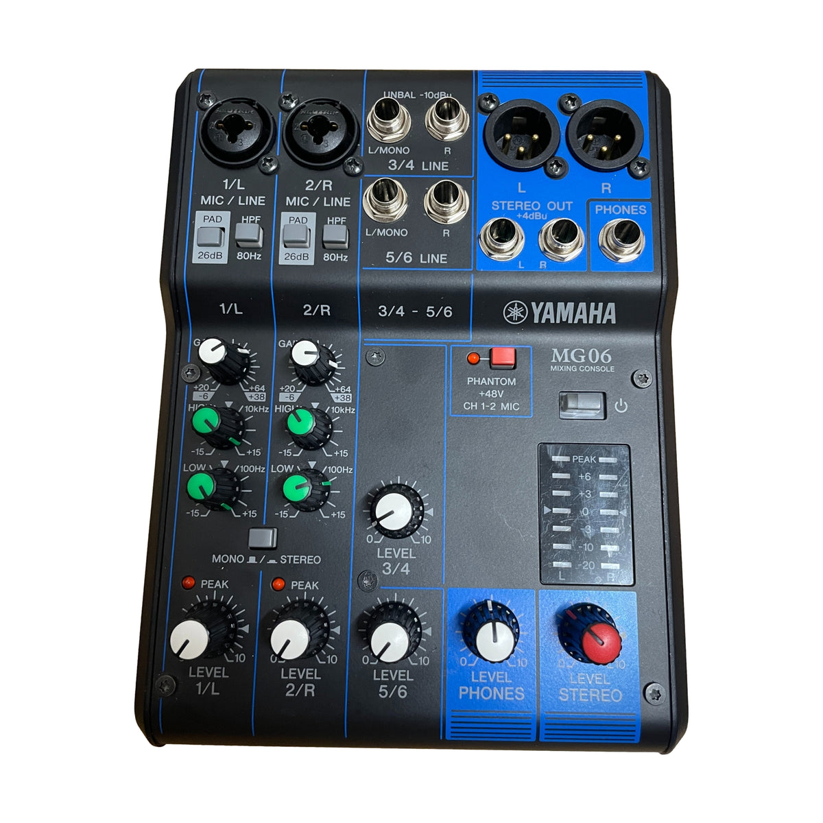 Used Yamaha MG06 6-Channel Mixer