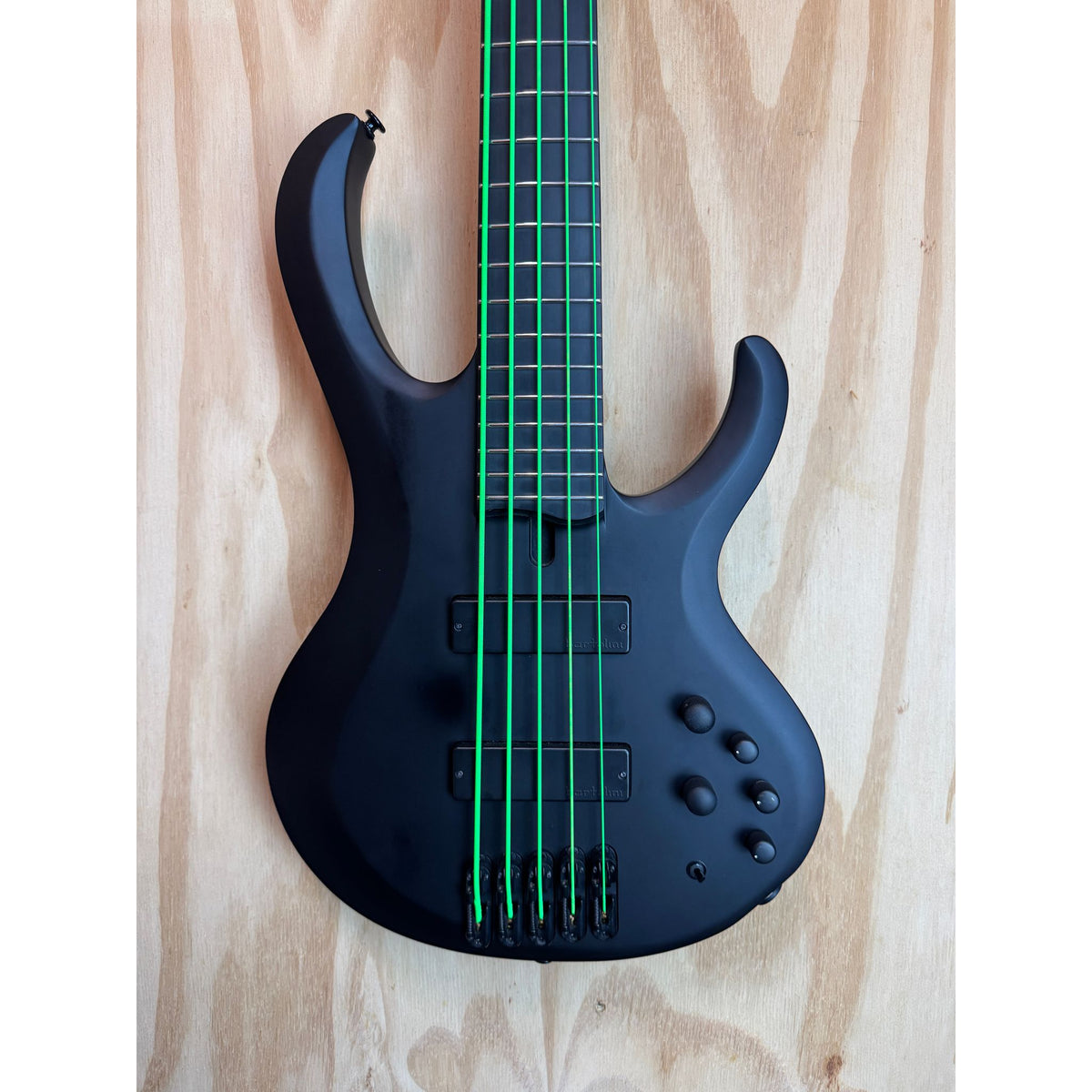 Used 2022 Ibanez BTB625EX 5-string Electric Bass Guitar Black Flat with Case