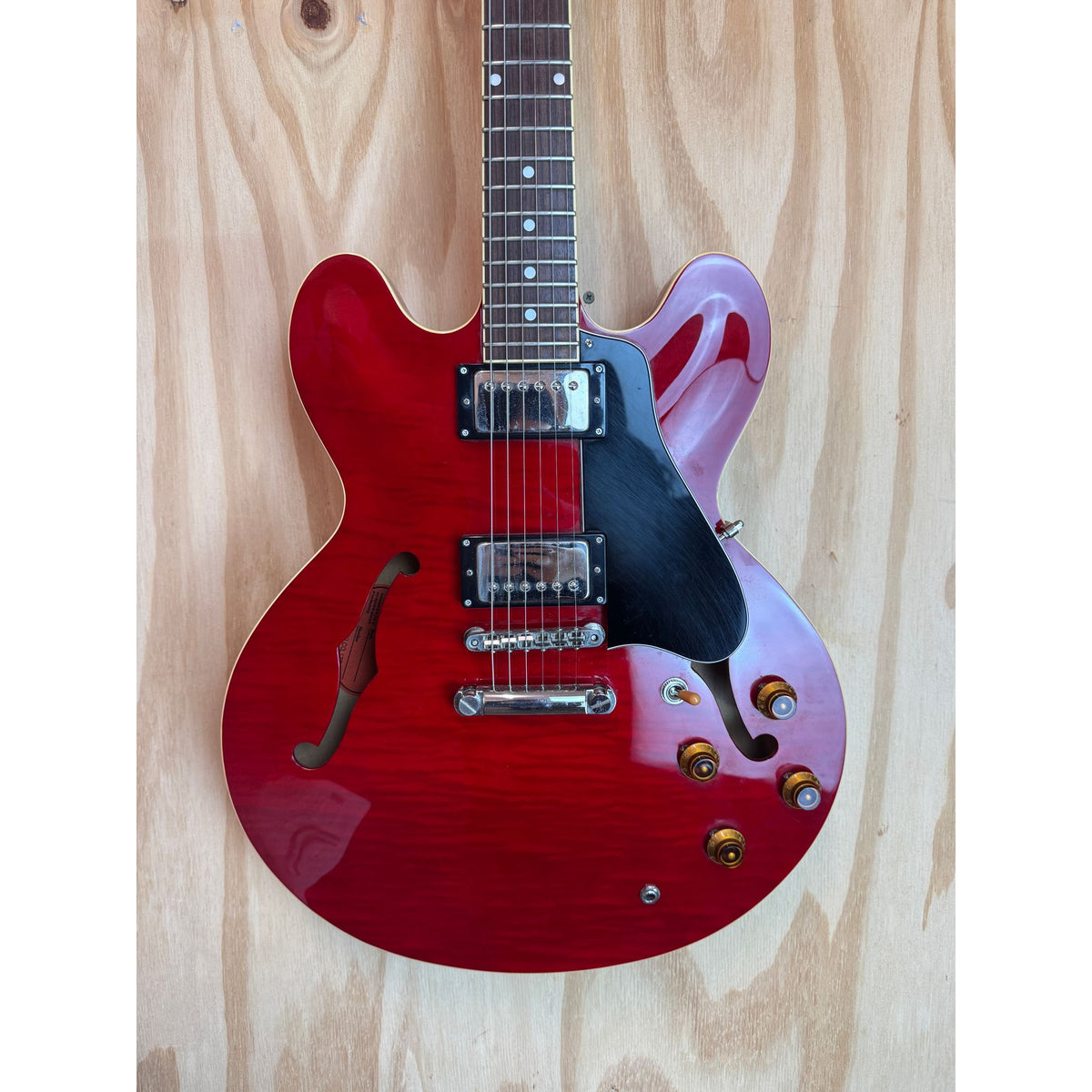 Used Tokai ES130 SR Hollow body Electric Guitar Heritage Cherry in Hard case