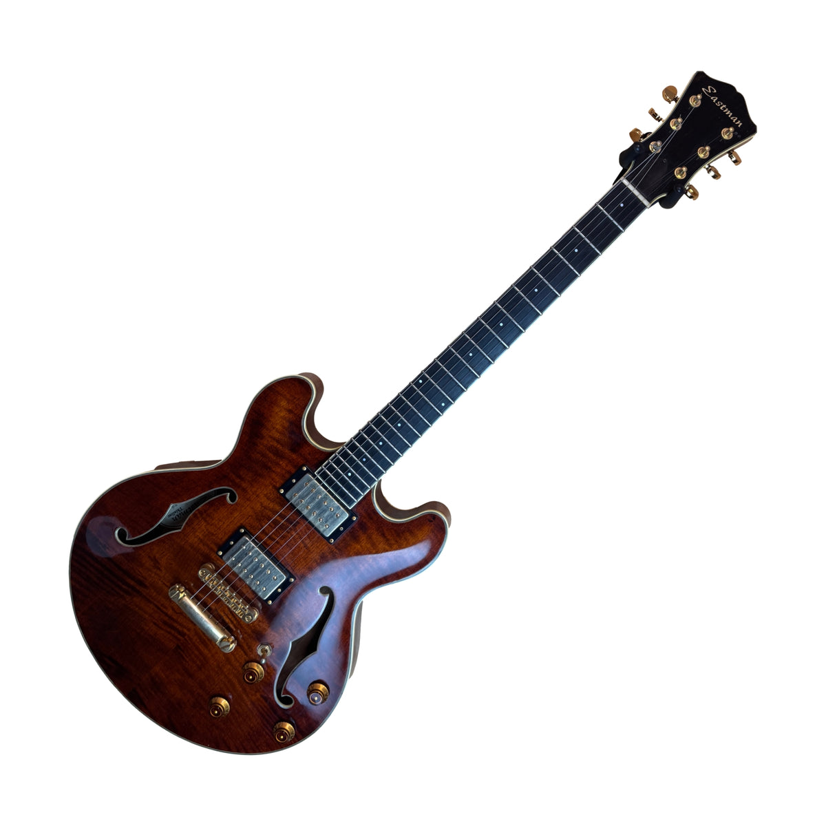 Used Eastman T185MX Thinline Hollowbody Electric Guitar with Hard Case