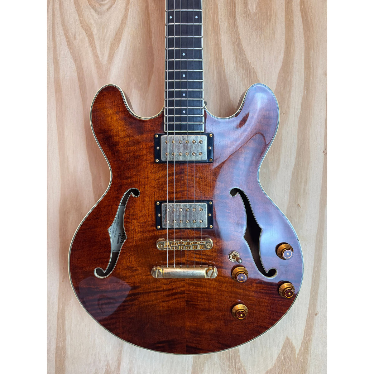 Used Eastman T185MX Thinline Hollowbody Electric Guitar with Hard Case