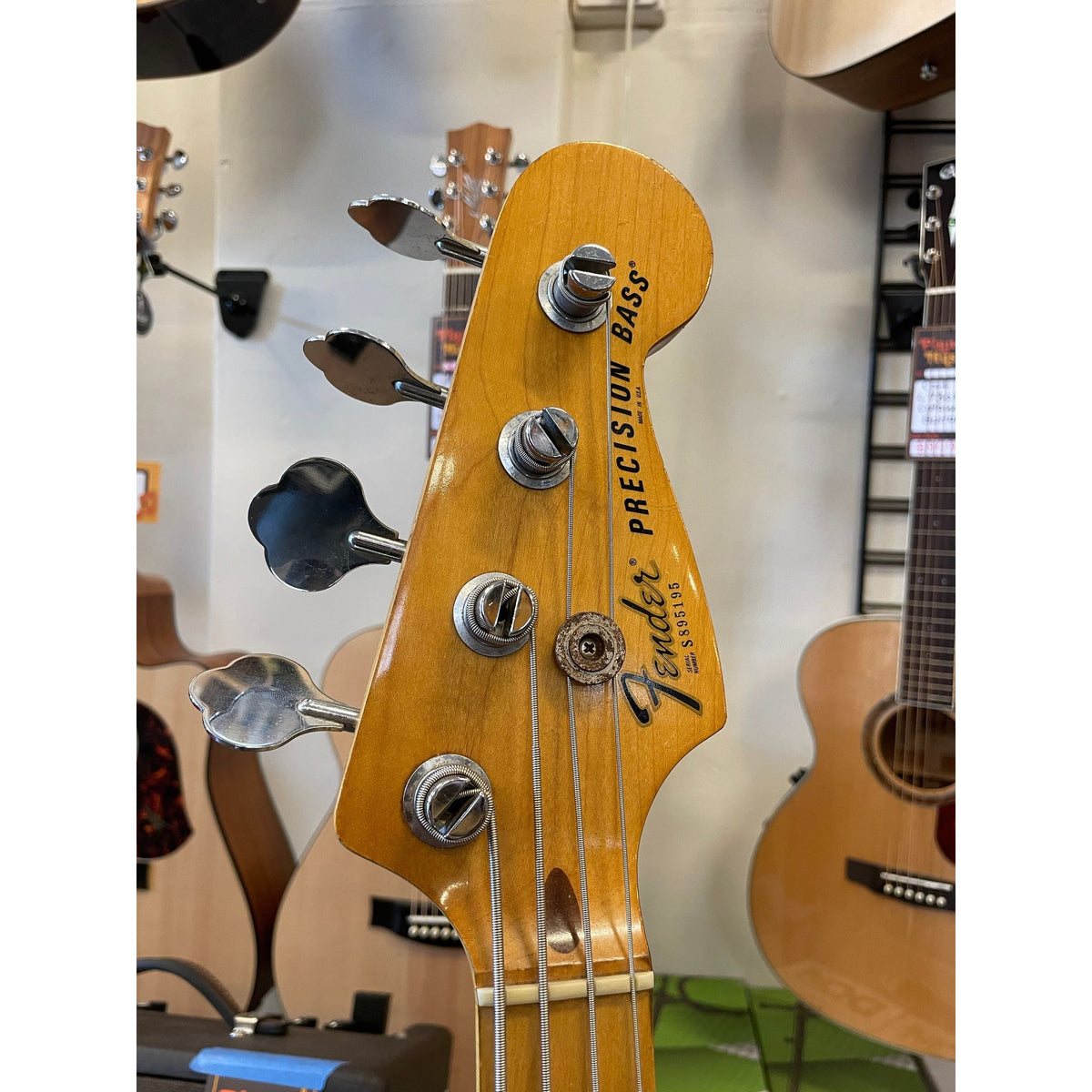 Used Fender USA Precision Bass Natural Circa 1978 with Original Hard Case