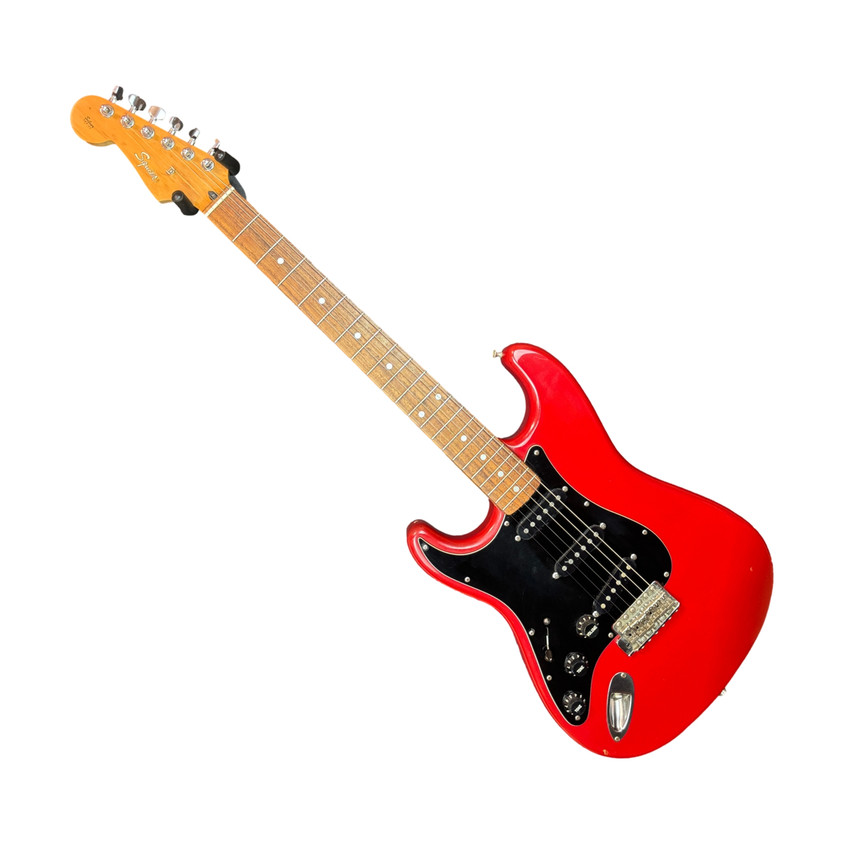 Used Squier 1993 Stratocaster Electric Guitar Left-handed Red with Gig Bag