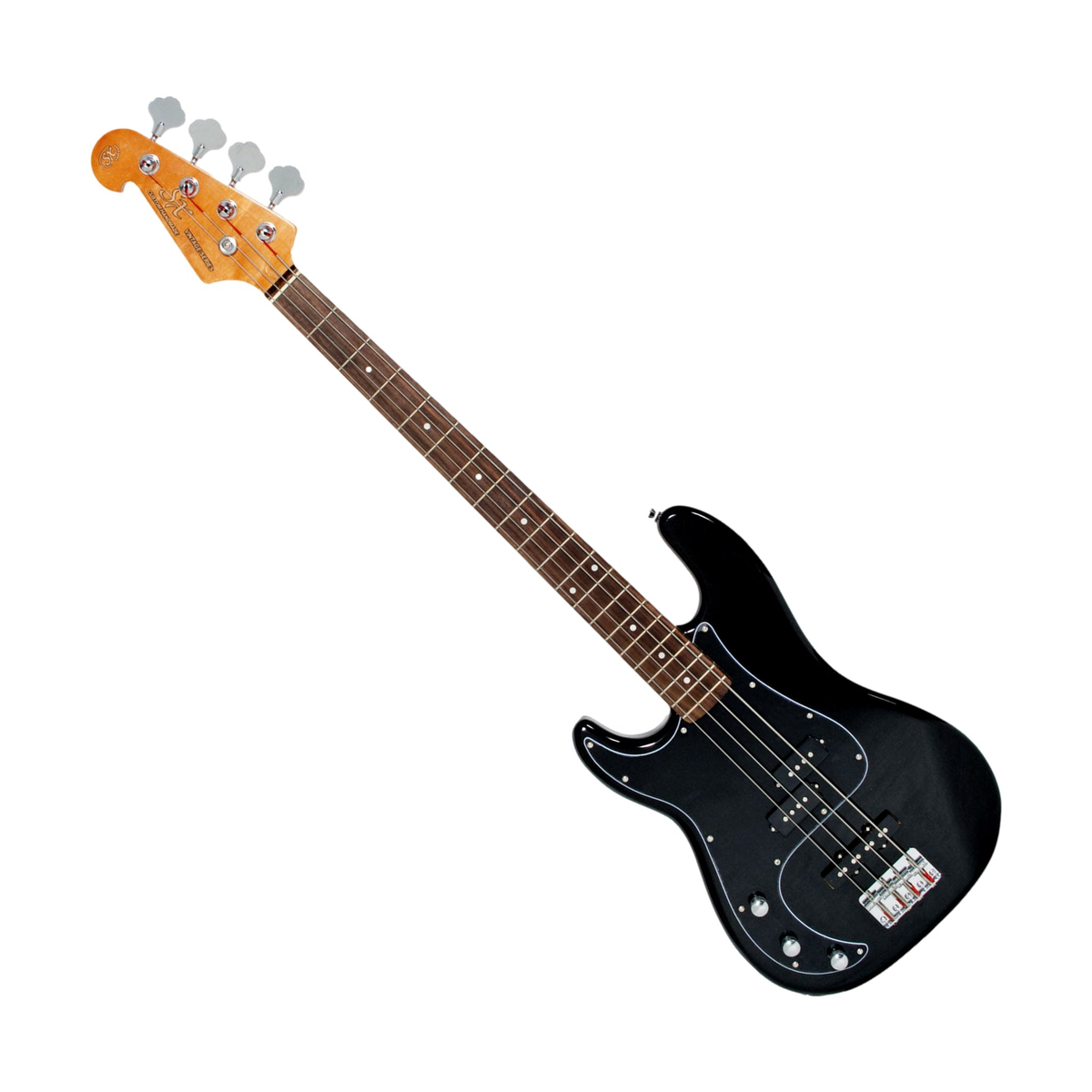 SX Vintage style bass guitar Left Hand Black