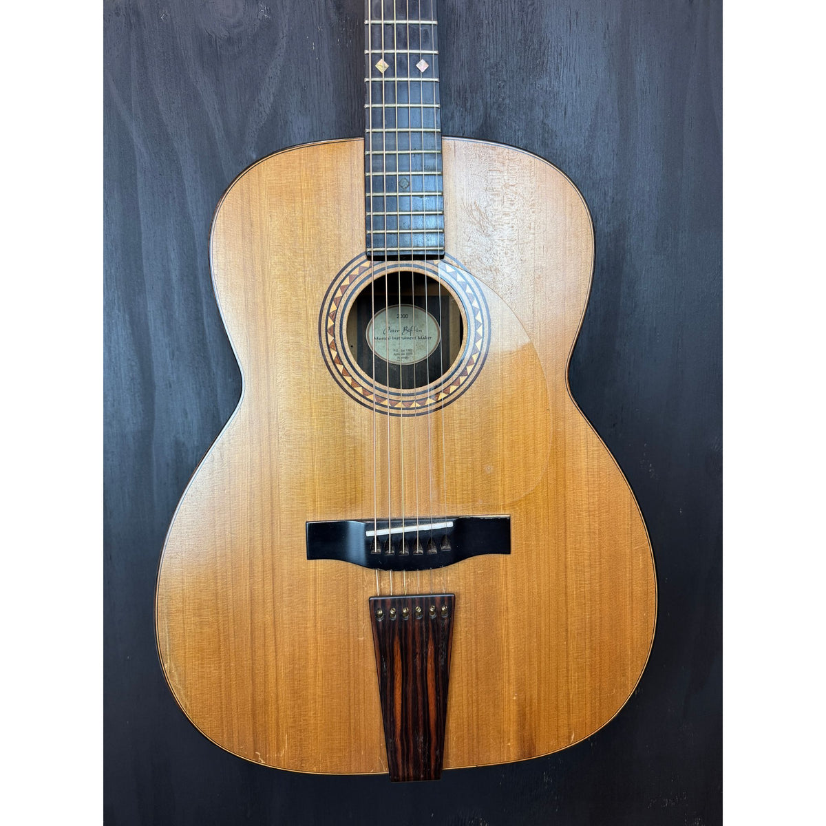 Used Peter Biffin Custom Acoustic Guitar 1976 Rare Australian Luthier Build