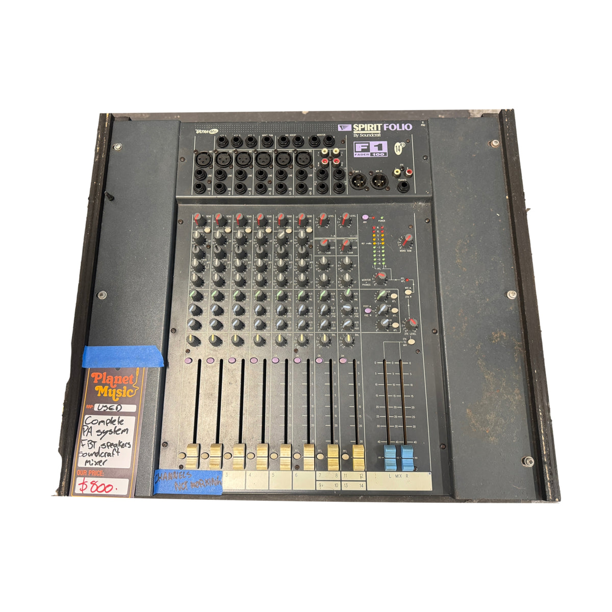 Used Complete PA System Vintage FBT Speakers with Soundcraft Mixer and Accessories