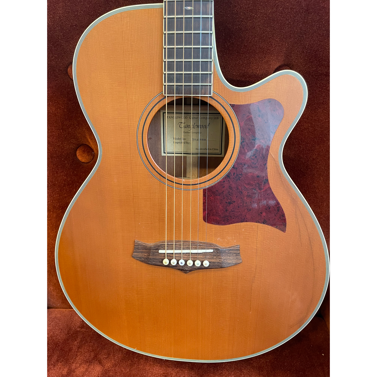 Used Tanglewood TW45NSB Acoustic Guitar with Hard Case
