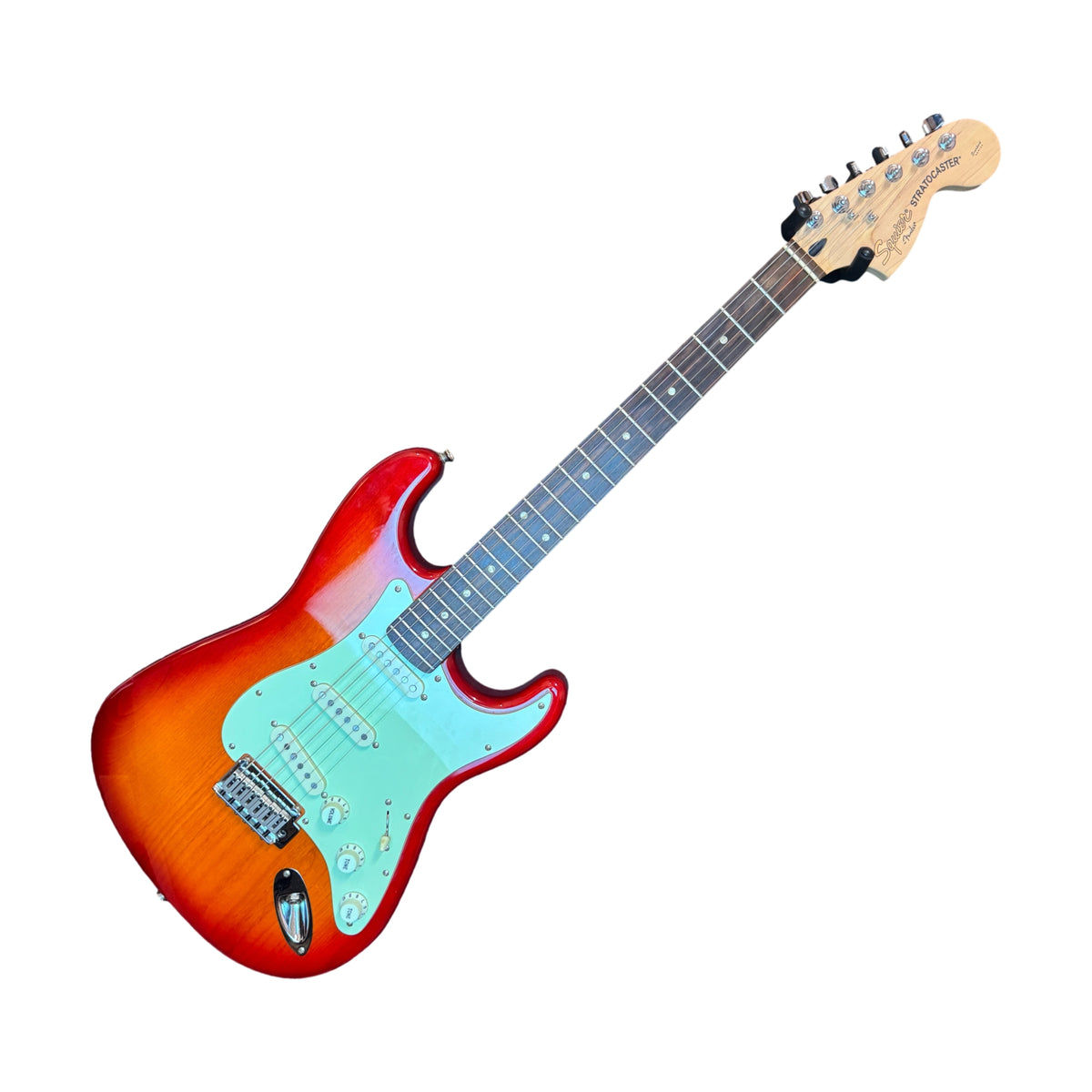 Used 2017 Squier Standard Stratocaster Cherry Sunburst