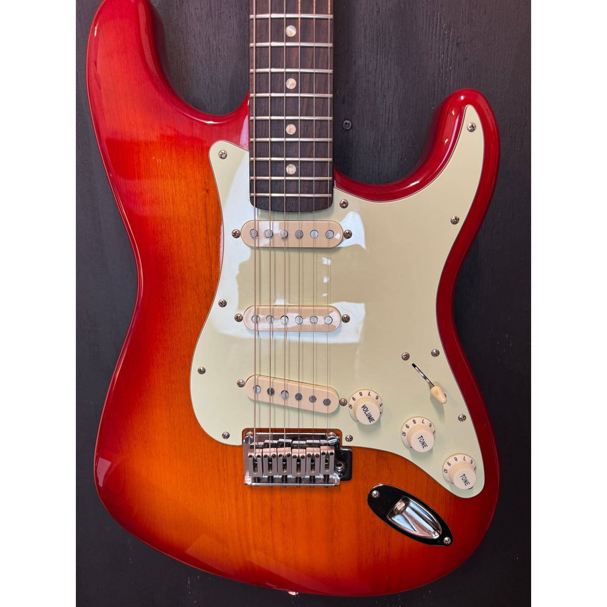 Used 2017 Squier Standard Stratocaster Cherry Sunburst